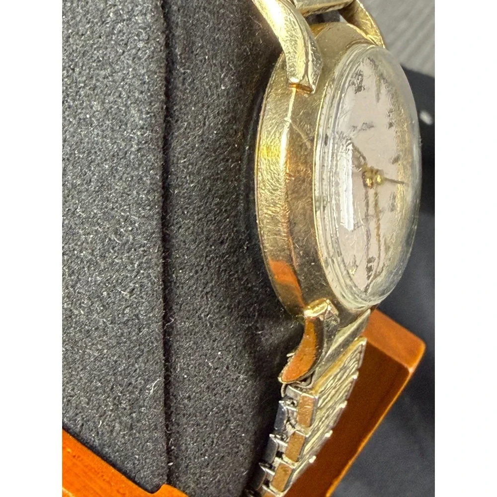 1956 Bulova Clipper Automatic Watch 31mm Gold Tone Vintage Mens RUNNING